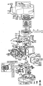 Engine Diagram and Parts List for 111902-111999 0010 - 0017 Briggs and Stratton Engine